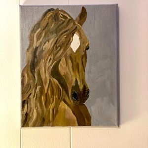 Hand painted 8”x10” acrylic horse painting